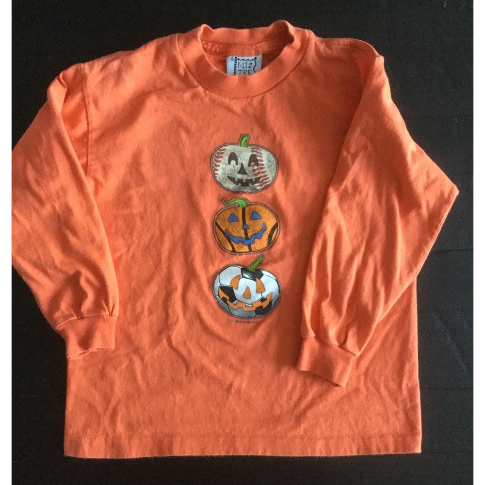 Mis Tee V-Us Halloween Sports Boys Size 5/6 LS Shirt (B8) 0030‎